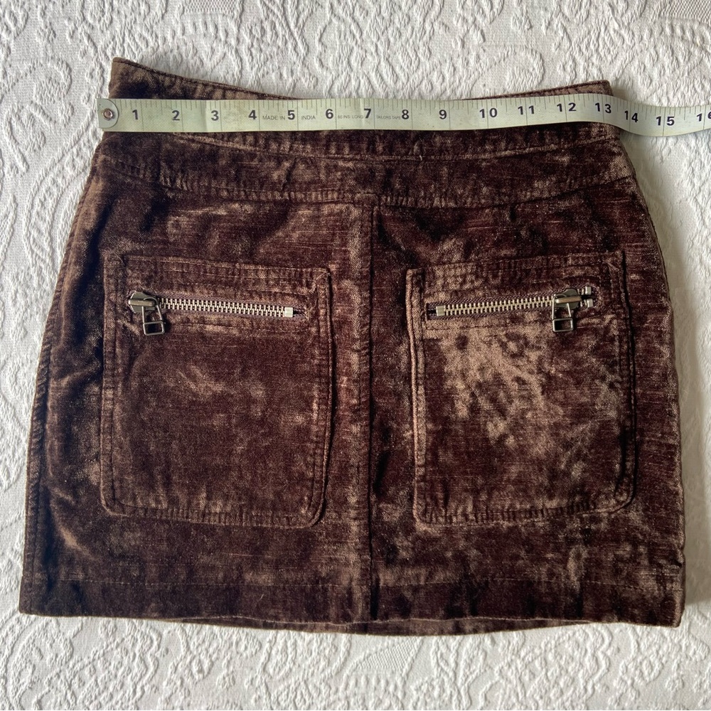 Free People Brown Mini Skirt Perfect for Night Out